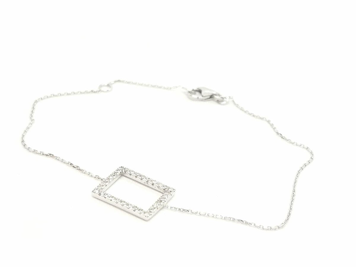 Bracelet Graphique Or blanc Diamant - Castafiore