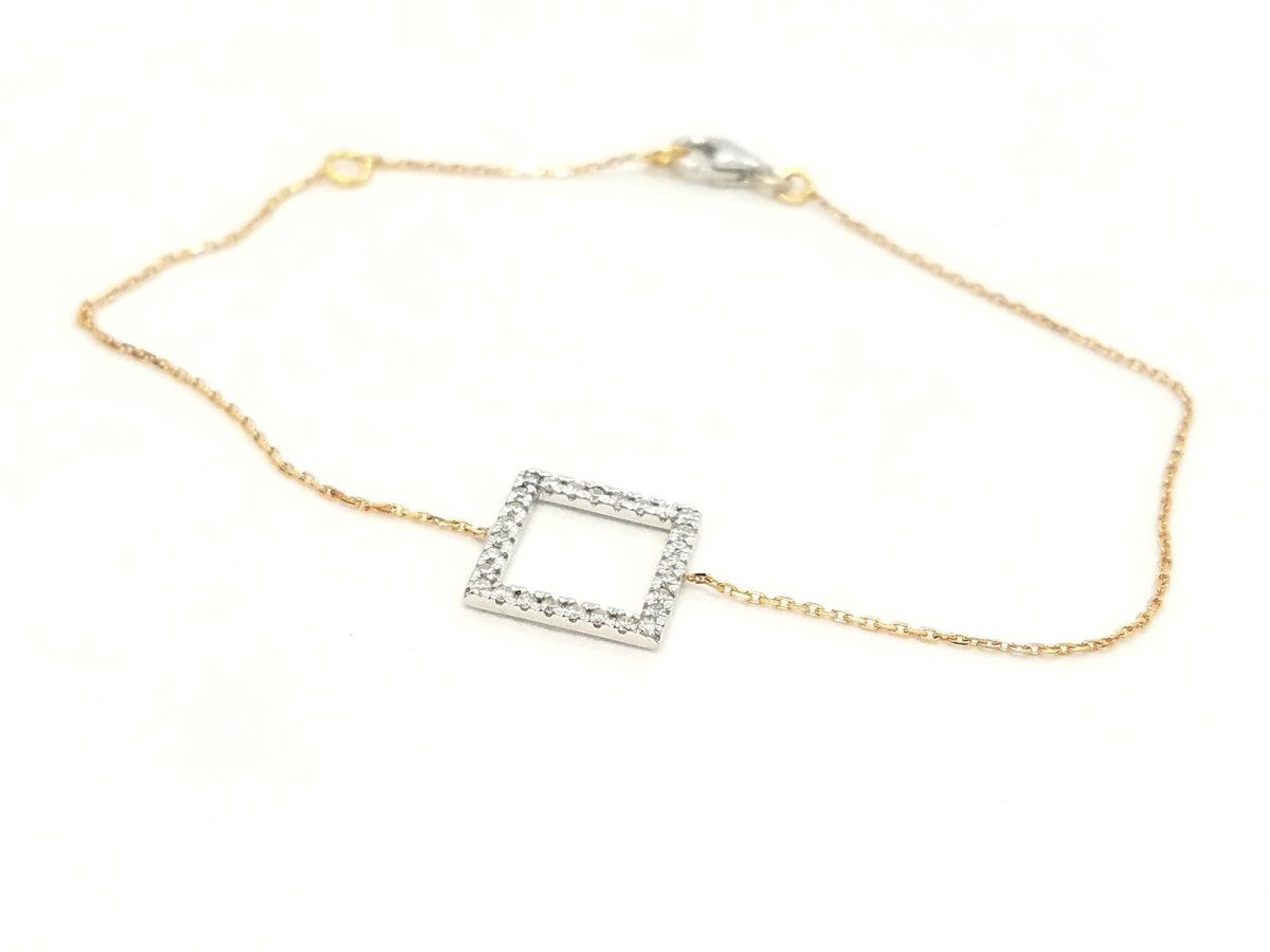 Bracelet Graphique Or blanc Diamant - Castafiore