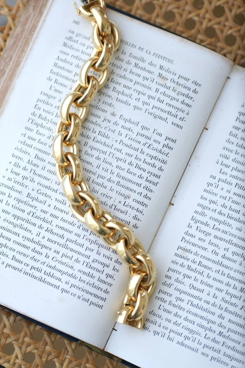 Bracelet grosse maille gourmette or - Castafiore