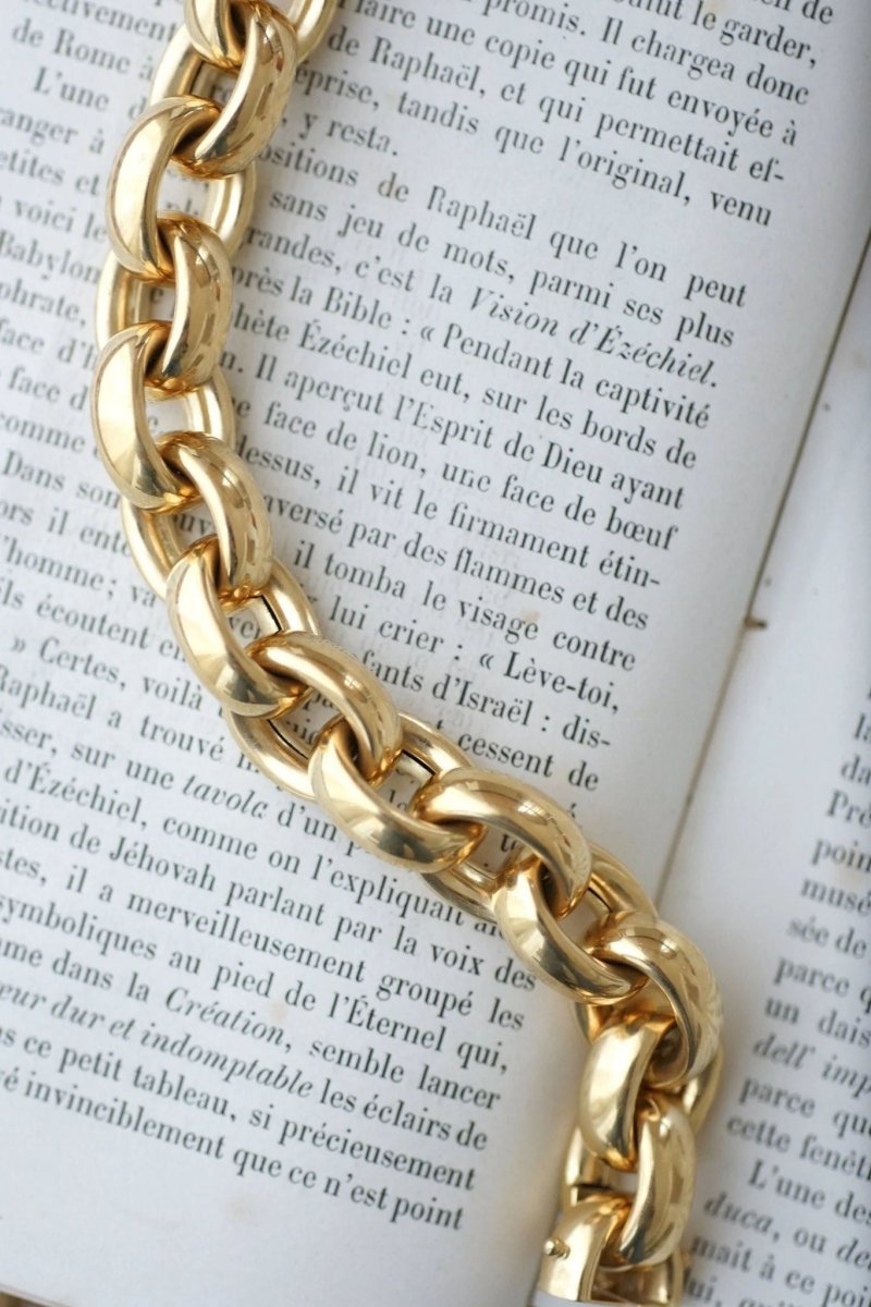 Bracelet grosse maille gourmette or - Castafiore