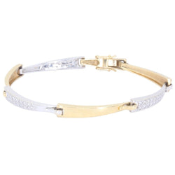 Bracelet GUY LAROCHE en or jaune, or blanc et diamants - Castafiore