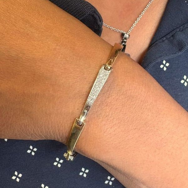 Bracelet GUY LAROCHE en or jaune, or blanc et diamants - Castafiore