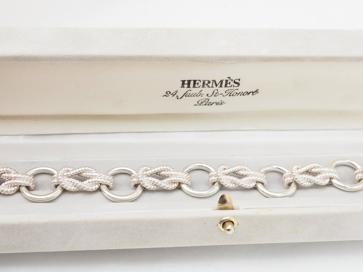 Bracelet Hermès "Audierne" en argent - Castafiore