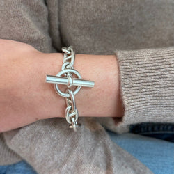 Bracelet HERMÈS "Chaîne d'ancre" en argent - Castafiore