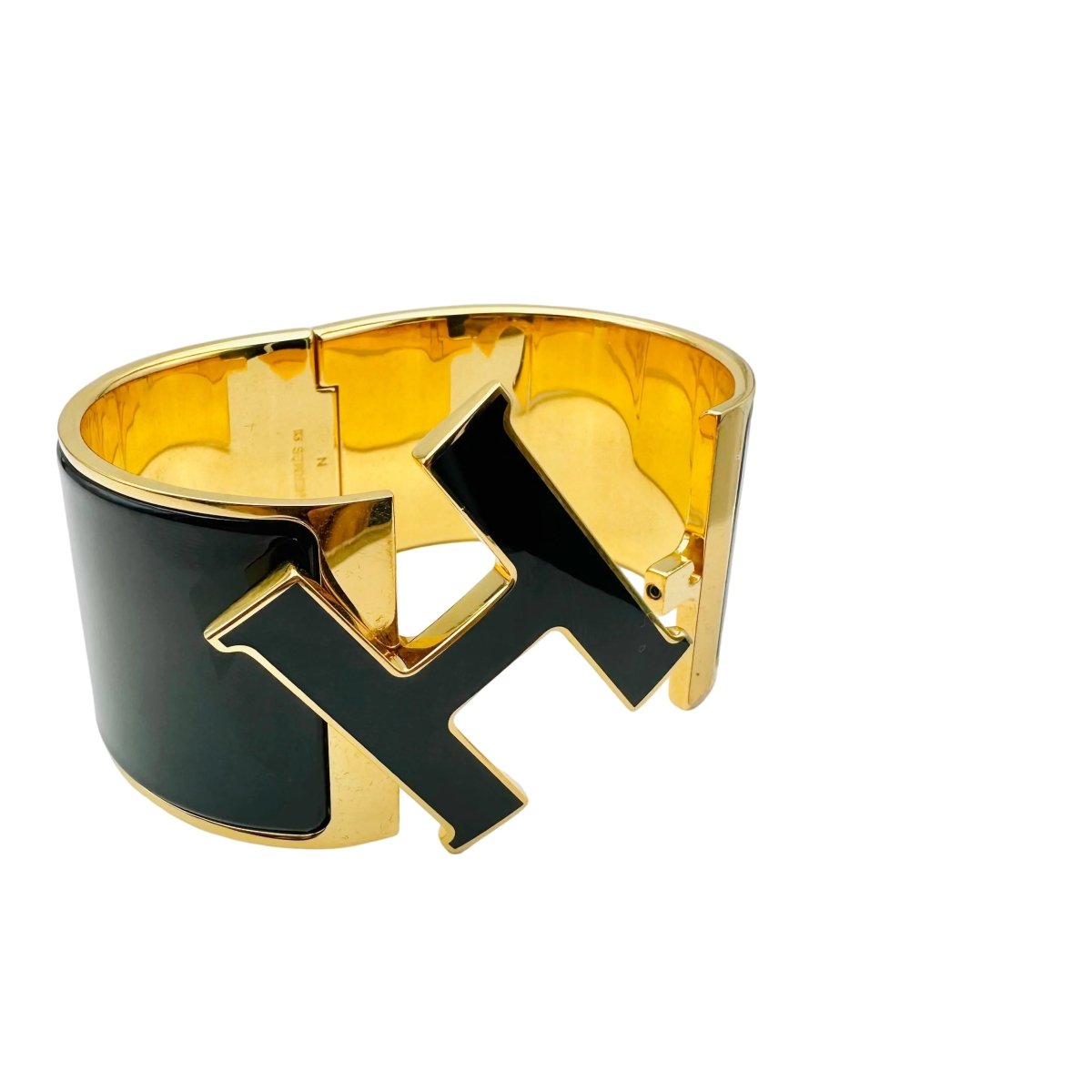 Bracelet HERMÈS Clic Clac H en métal doré et émail - Castafiore