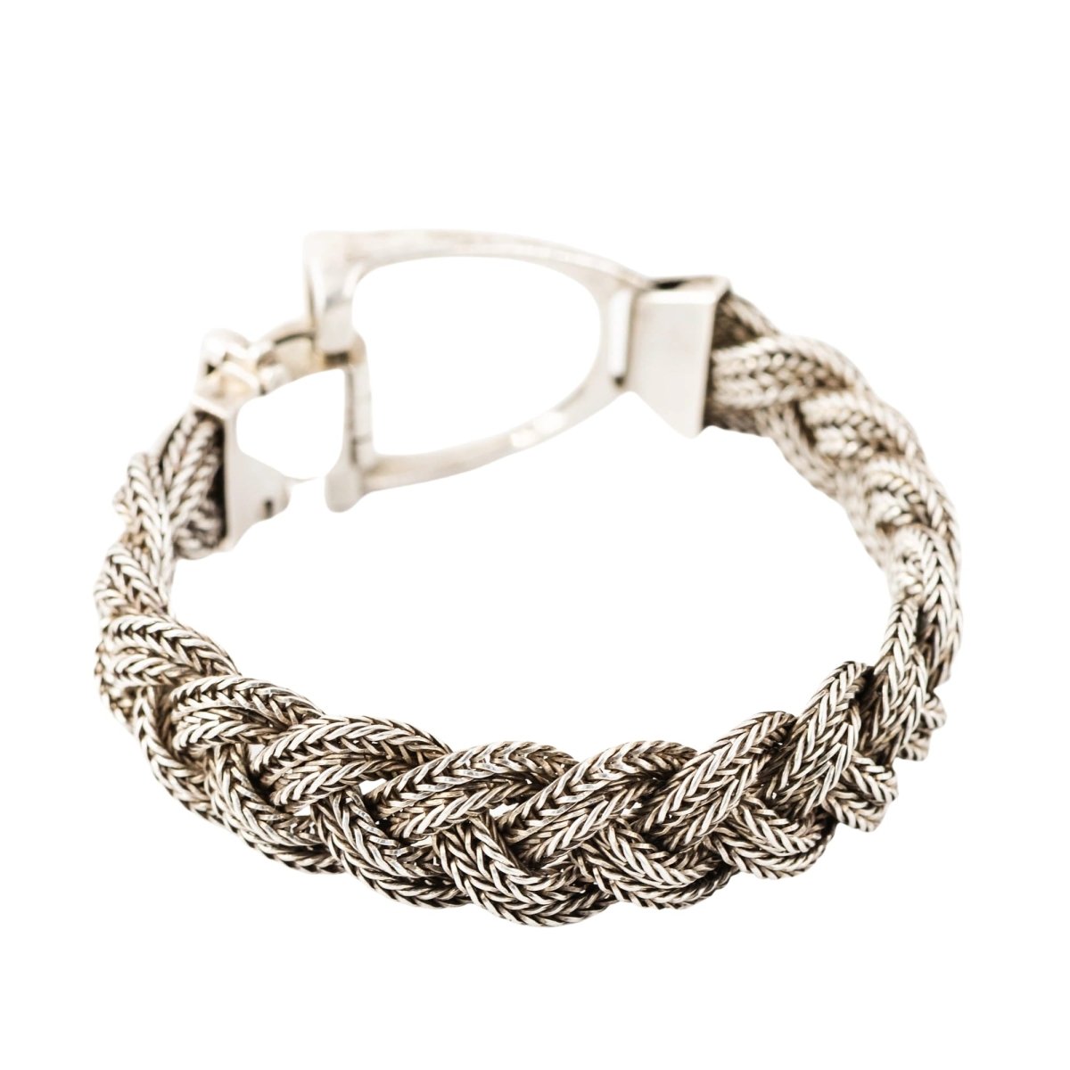 Bracelet HERMÈS "Étrier" en argent - Castafiore
