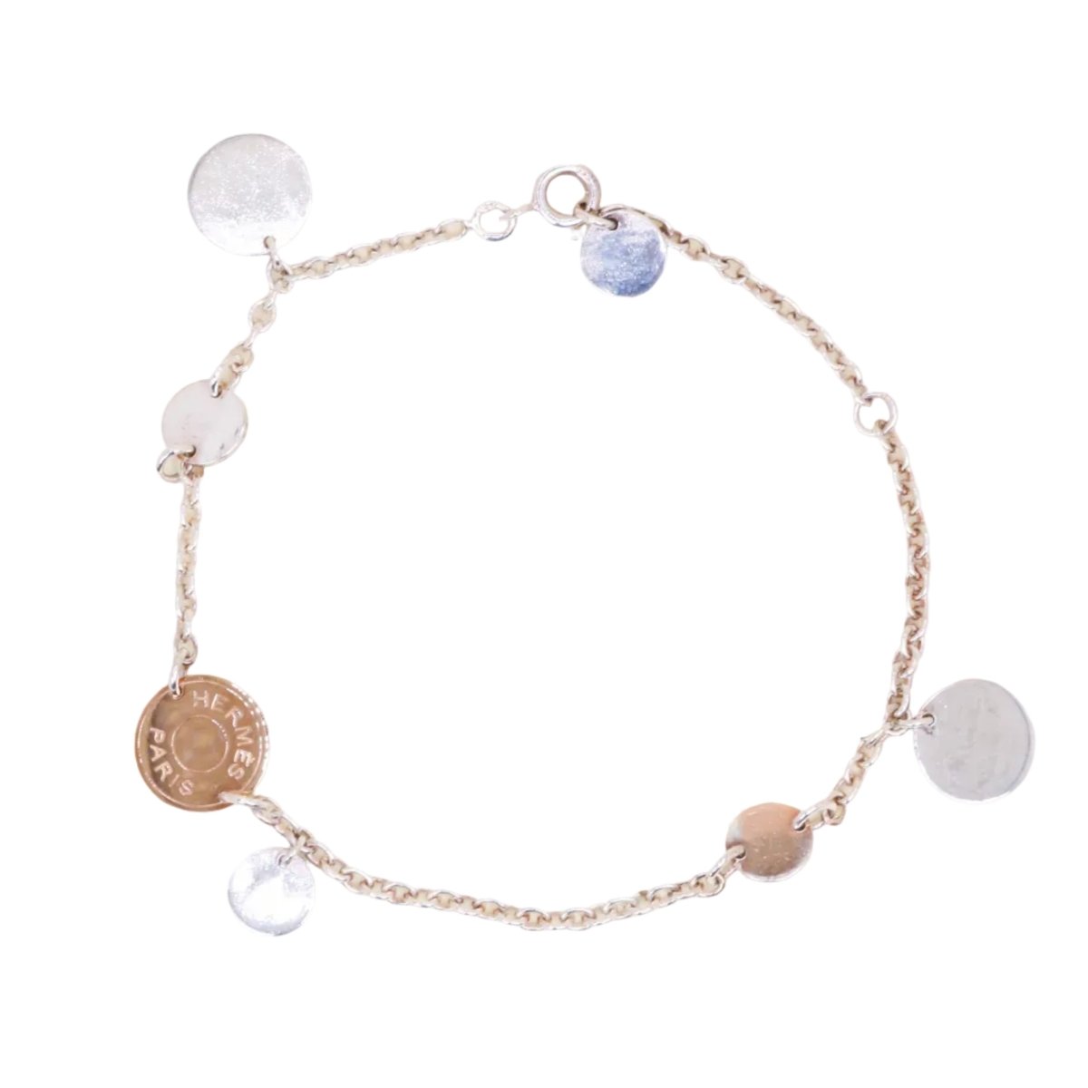 Bracelet HERMÈS "Ex-Libris" en or rose et argent - Castafiore