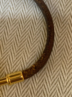 Bracelet Hermès Jumbo Métal Doré Cuir - Castafiore