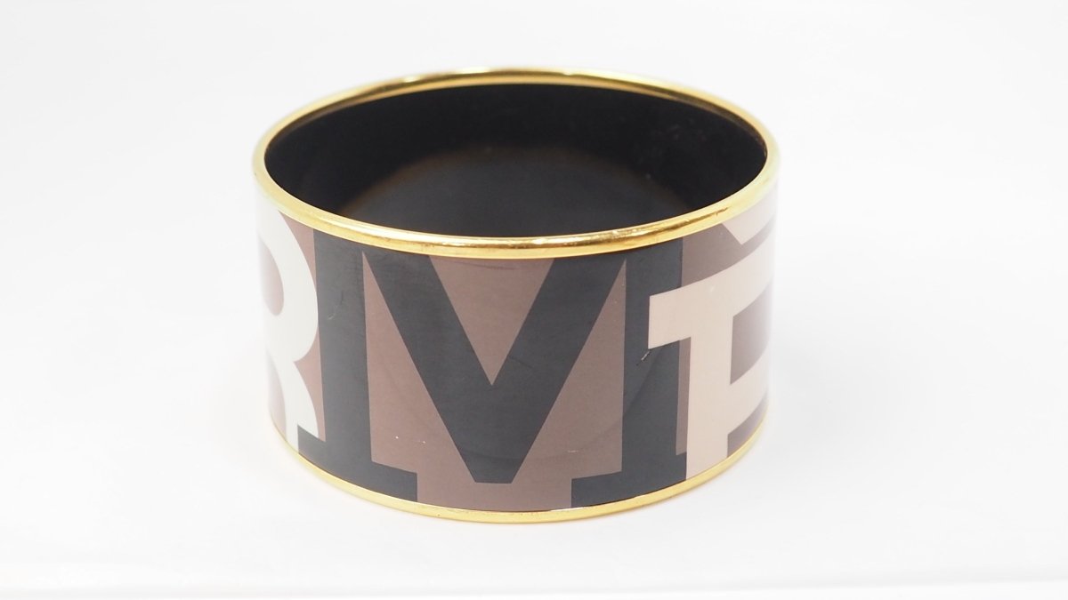 Bracelet Hermès manchette en émail multicolore - Castafiore