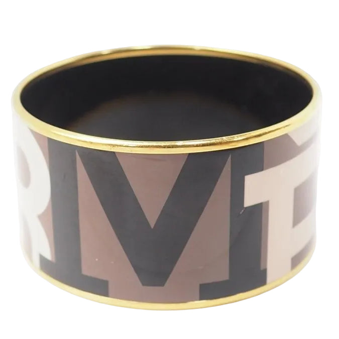 Bracelet Hermès manchette en émail multicolore - Castafiore