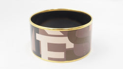 Bracelet Hermès manchette en émail multicolore - Castafiore