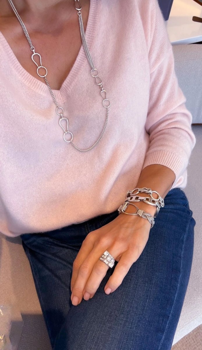 Bracelet Hermès modèle Etrier en argent - Castafiore