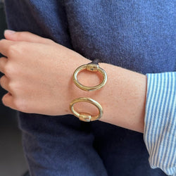 Bracelet HERMES "Nausicaa" en or jaune - Castafiore