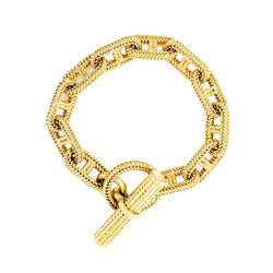 Bracelet HERMÈS par GEORGES LENFANT "Chaîne d'ancre Vendôme" en or jaune - Castafiore