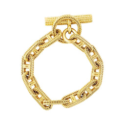 Bracelet HERMÈS par GEORGES LENFANT "Chaîne d'ancre Vendôme" en or jaune - Castafiore