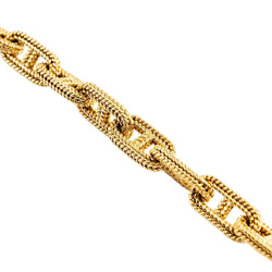 Bracelet HERMÈS par GEORGES LENFANT "Chaîne d'ancre Vendôme" en or jaune - Castafiore