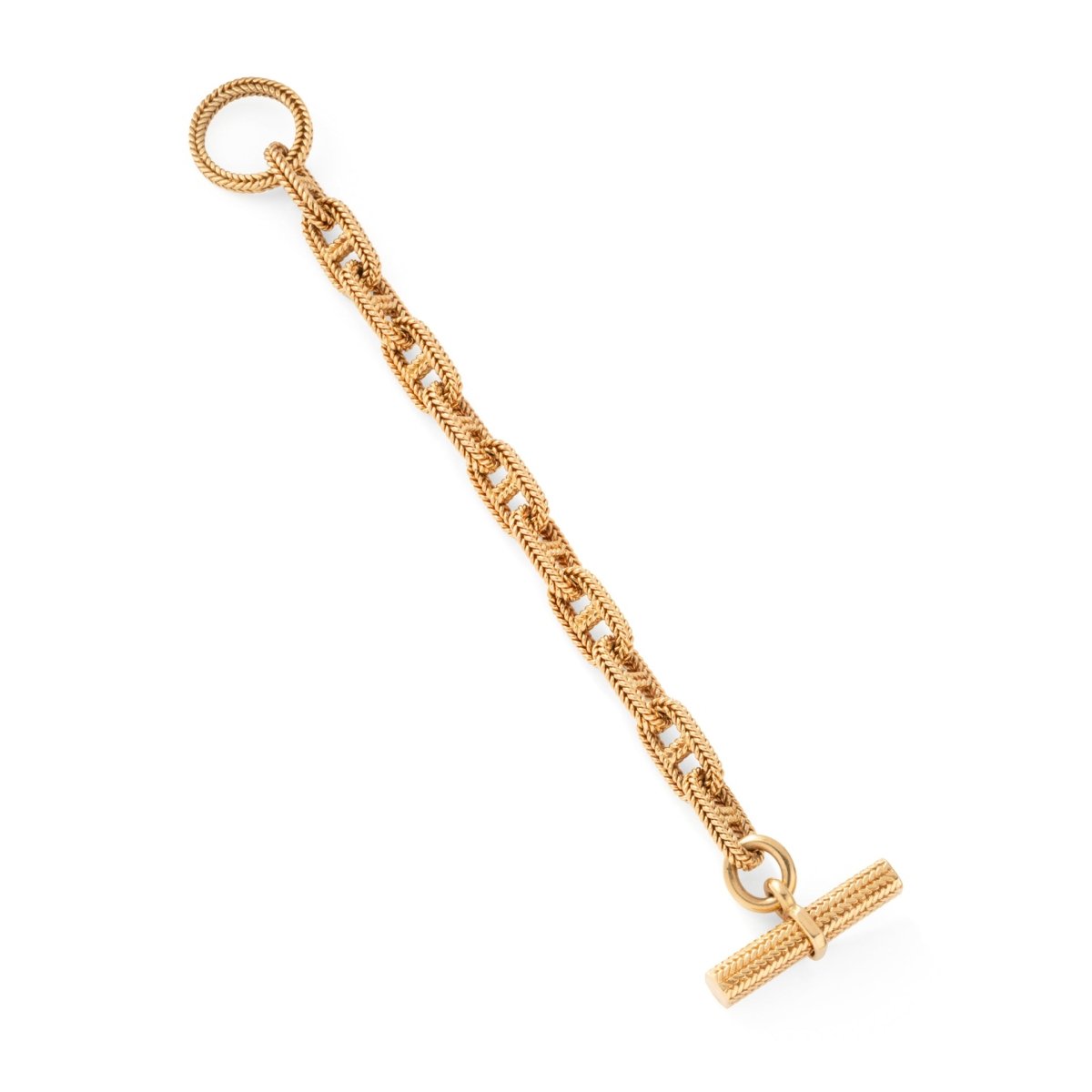 Bracelet HERMÈS par GEORGES LENFANT "Chaîne d’ancre Vendôme" GM en or jaune - Castafiore