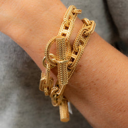 Bracelet HERMÈS par GEORGES LENFANT "Chaîne d’ancre Vendôme" GM en or jaune - Castafiore