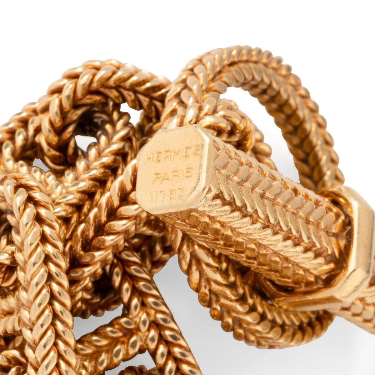 Bracelet HERMÈS par GEORGES LENFANT "Chaîne d’ancre Vendôme" GM en or jaune - Castafiore