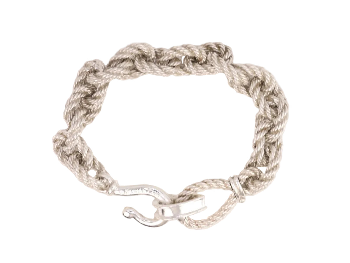 Bracelet Hermès vintage en argent par Gaëtan de Percin - Castafiore