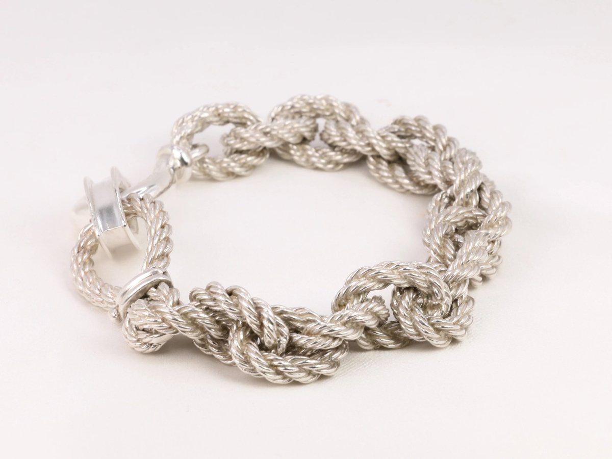 Bracelet Hermès vintage en argent par Gaëtan de Percin - Castafiore