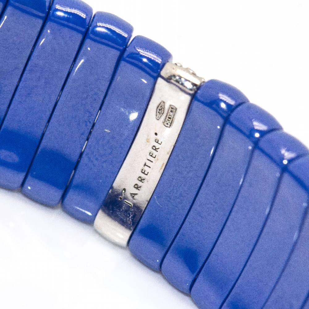 Bracelet JARRETIERE Céramique bleu et Diamants - Castafiore