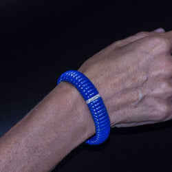 Bracelet JARRETIERE Céramique bleu et Diamants - Castafiore