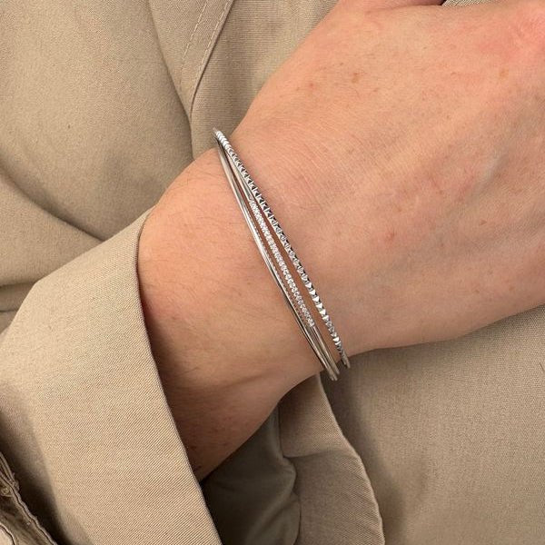 Bracelet Jonc ARTHUS BERTRAND en or blanc et diamant - Castafiore