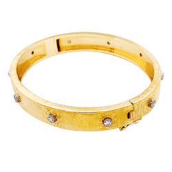 Bracelet Jonc BUCCELLATI "Macri Classica" en or jaune et diamants - Castafiore
