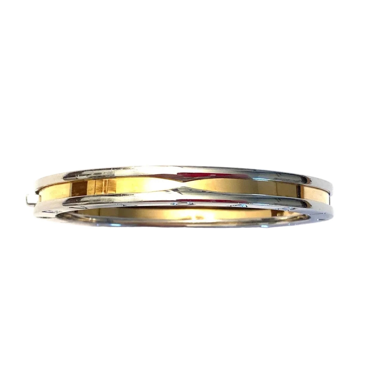 Bracelet Jonc BULGARI "B.Zero1" en or jaune et acier - Castafiore