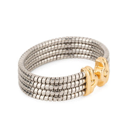 Bracelet Jonc BULGARI "Parentesi" en or jaune et acier - Castafiore