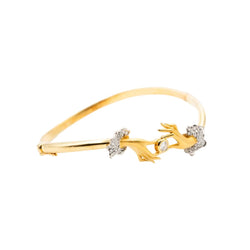 Bracelet Jonc CARRERA Y CARRERA "Bonadea" en or jaune et diamants - Castafiore