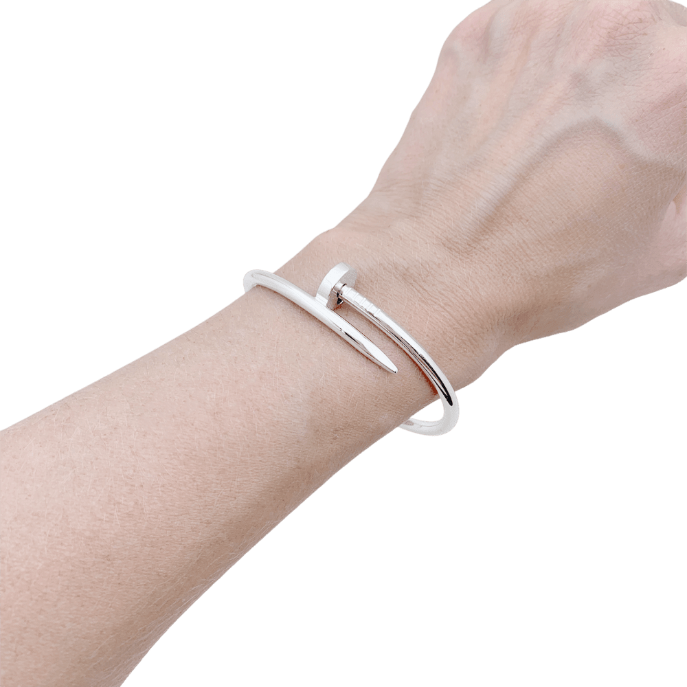 Bracelet Jonc CARTIER "Juste Un Clou" en or blanc - Castafiore