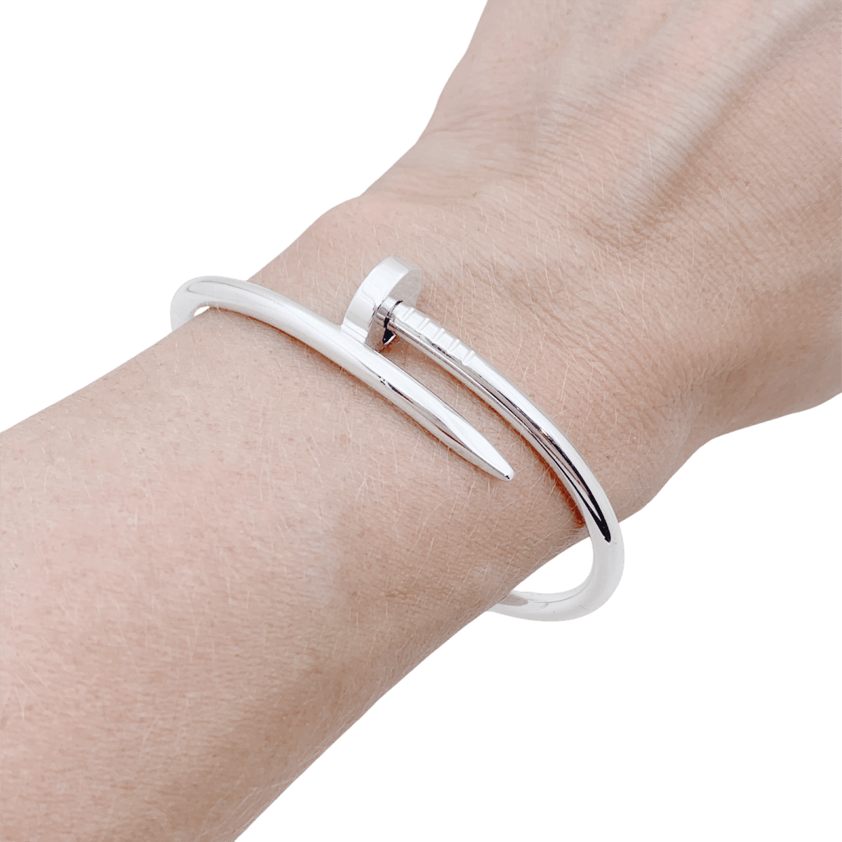 Bracelet Jonc CARTIER "Juste un Clou" en or blanc - Castafiore