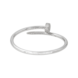 Bracelet Jonc CARTIER "Juste Un Clou" en or blanc et diamants - Castafiore