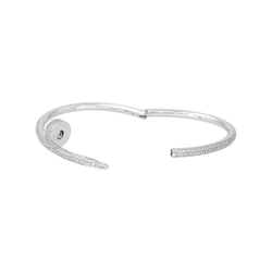 Bracelet Jonc CARTIER "Juste Un Clou" en or blanc et diamants - Castafiore