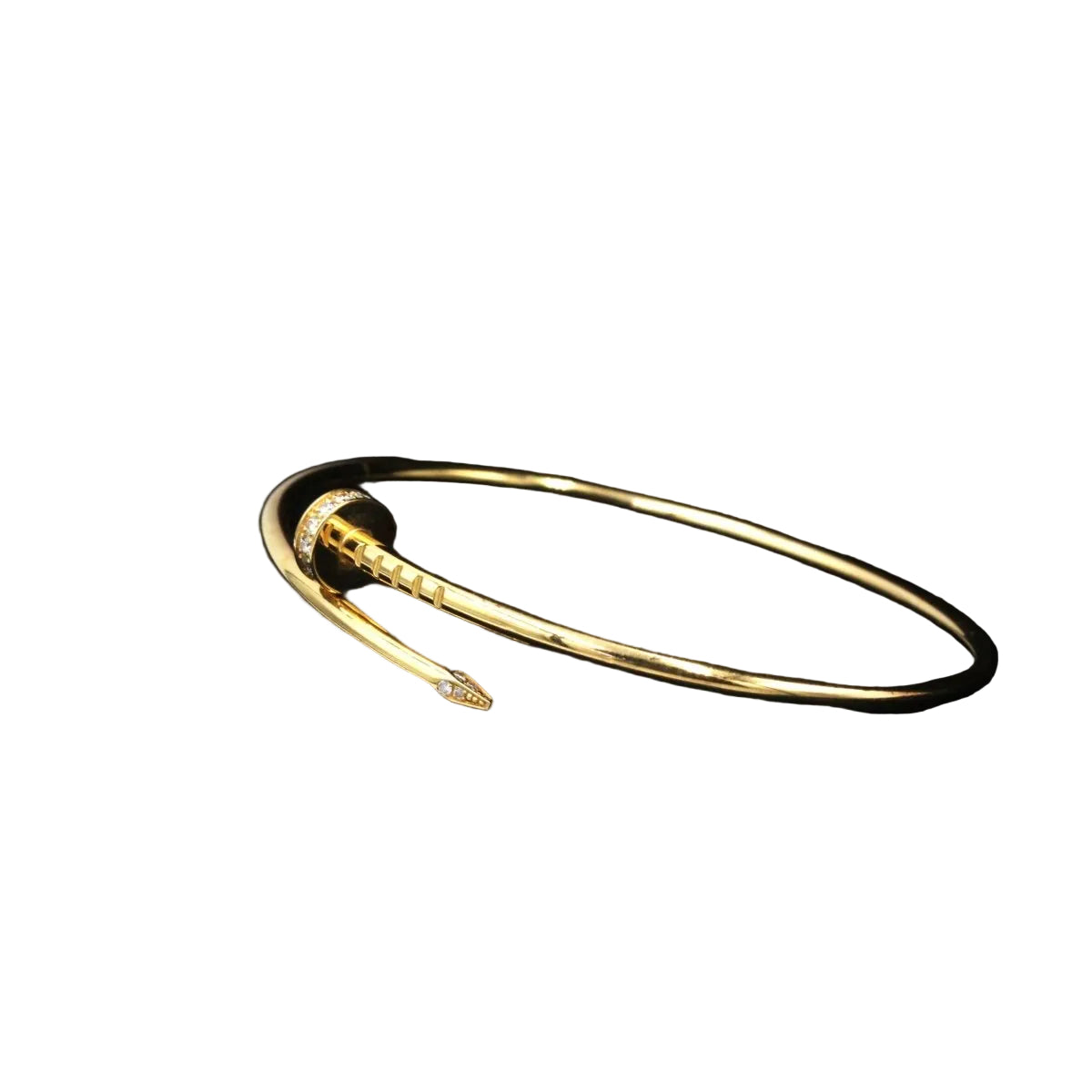Bracelet Jonc CARTIER "Juste un Clou" en or jaune et diamants - Castafiore
