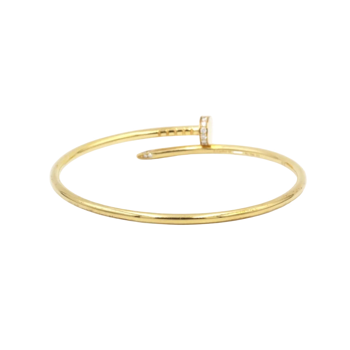 Bracelet Jonc CARTIER "Juste un Clou" en or jaune et diamants - Castafiore