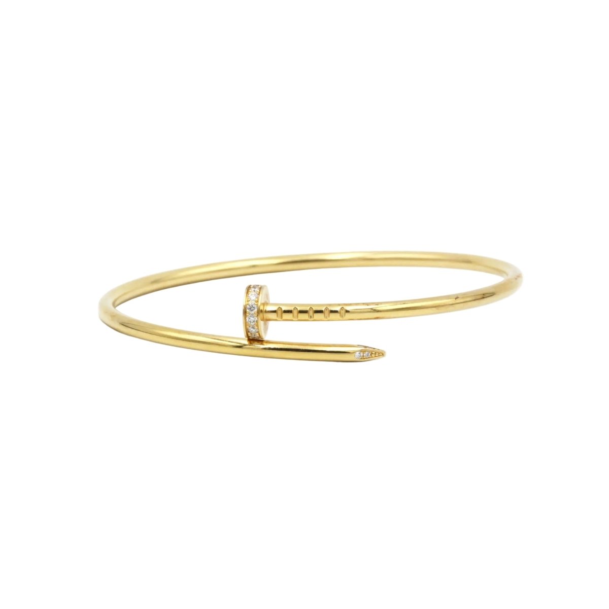 Bracelet Jonc CARTIER "Juste un Clou" en or jaune et diamants - Castafiore