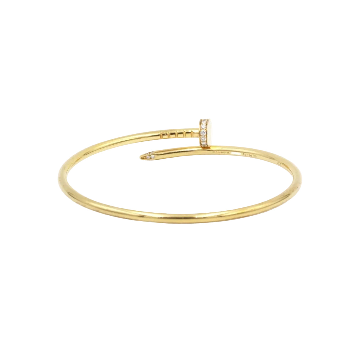 Bracelet Jonc CARTIER "Juste un Clou" en or jaune et diamants - Castafiore