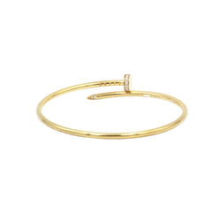 Bracelet Jonc CARTIER "Juste un Clou" en or jaune et diamants - Castafiore