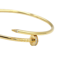 Bracelet Jonc CARTIER "Juste un Clou" en or jaune et diamants - Castafiore