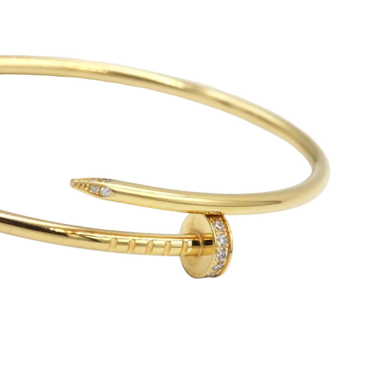Bracelet Jonc CARTIER "Juste un Clou" en or jaune et diamants - Castafiore