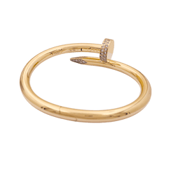 Bracelet Jonc CARTIER "Juste un Clou" en or jaune et diamants - Castafiore