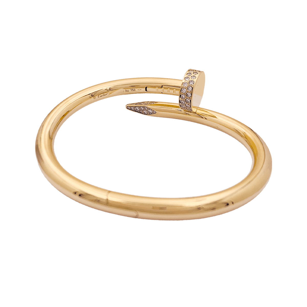 Bracelet Jonc CARTIER "Juste un Clou" en or jaune et diamants - Castafiore