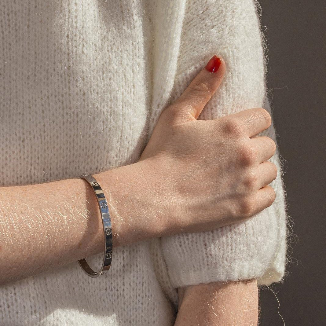 Bracelet Jonc CARTIER "Love" en or blanc - Castafiore