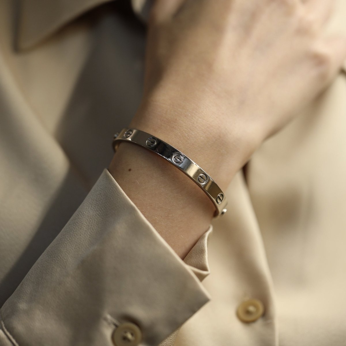 Bracelet Jonc CARTIER "Love" en or blanc - Castafiore