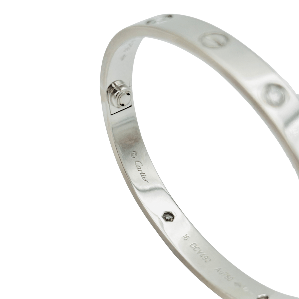 Bracelet Jonc CARTIER "Love" en or blanc et diamants - Castafiore