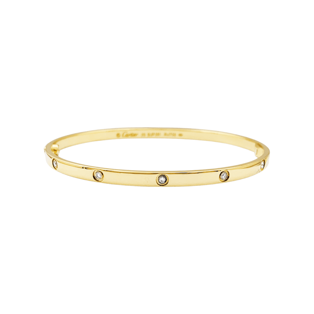 Bracelet Jonc CARTIER "Love" en or jaune et diamants - Castafiore