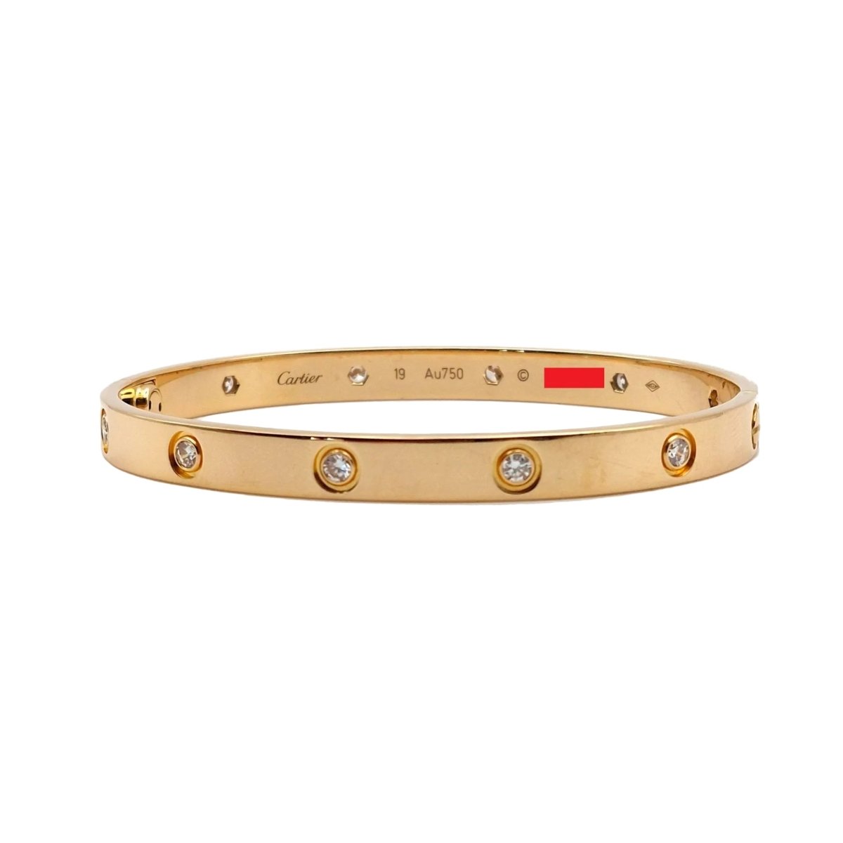 Bracelet Jonc CARTIER "Love" en or jaune et diamants - Castafiore